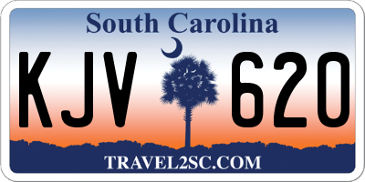 SC license plate KJV620