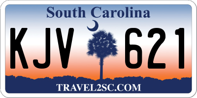 SC license plate KJV621