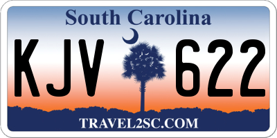 SC license plate KJV622