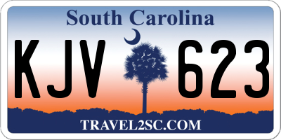 SC license plate KJV623