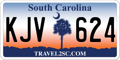 SC license plate KJV624