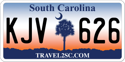 SC license plate KJV626