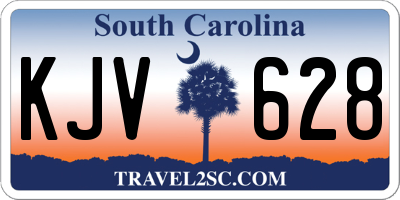 SC license plate KJV628