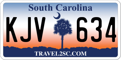 SC license plate KJV634