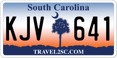 SC license plate KJV641