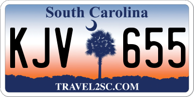 SC license plate KJV655