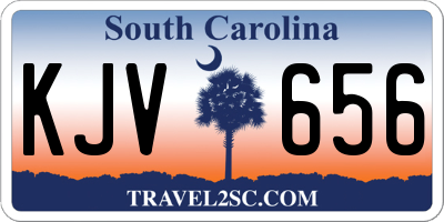 SC license plate KJV656