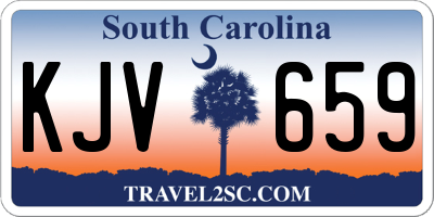 SC license plate KJV659