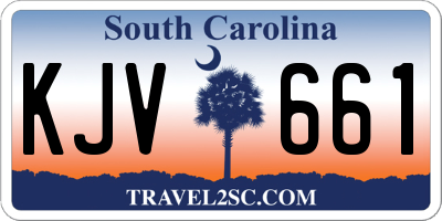 SC license plate KJV661