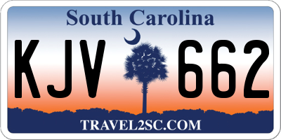 SC license plate KJV662