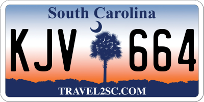 SC license plate KJV664
