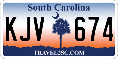 SC license plate KJV674