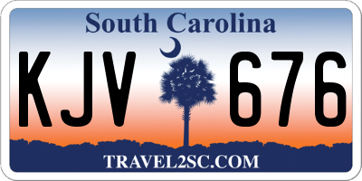 SC license plate KJV676