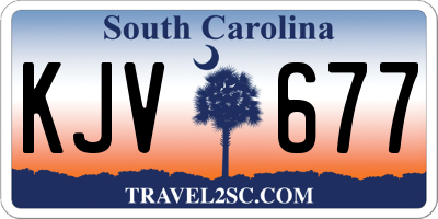 SC license plate KJV677