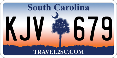 SC license plate KJV679