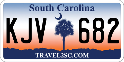 SC license plate KJV682