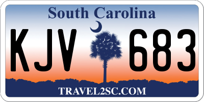 SC license plate KJV683