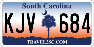 SC license plate KJV684