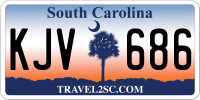 SC license plate KJV686