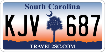 SC license plate KJV687