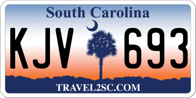 SC license plate KJV693
