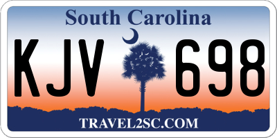 SC license plate KJV698