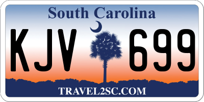 SC license plate KJV699