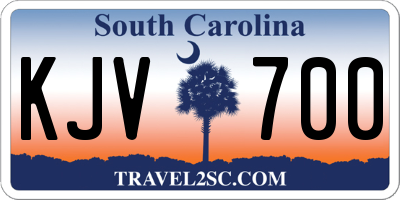 SC license plate KJV700