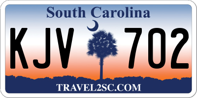 SC license plate KJV702
