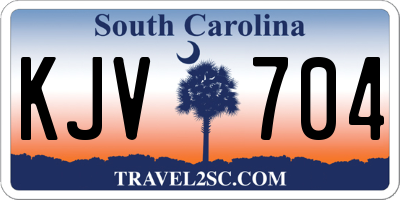 SC license plate KJV704