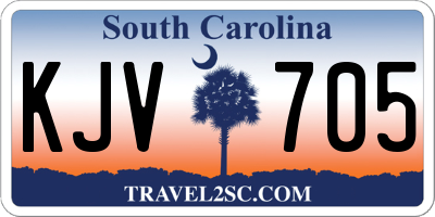 SC license plate KJV705