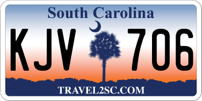 SC license plate KJV706
