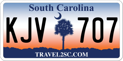 SC license plate KJV707