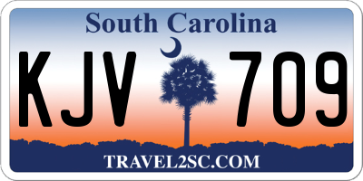 SC license plate KJV709