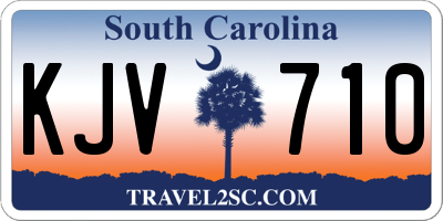 SC license plate KJV710