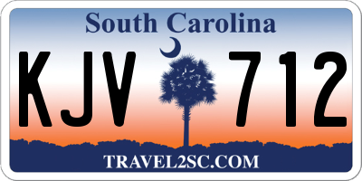 SC license plate KJV712