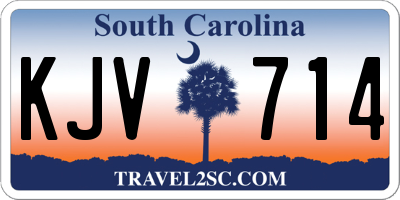 SC license plate KJV714