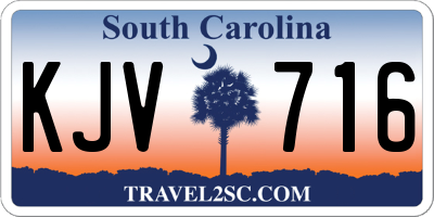 SC license plate KJV716