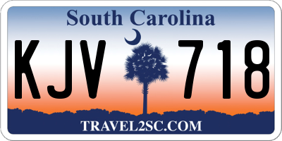 SC license plate KJV718
