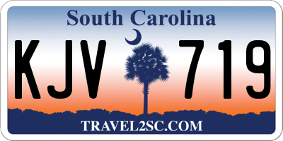 SC license plate KJV719