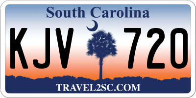 SC license plate KJV720