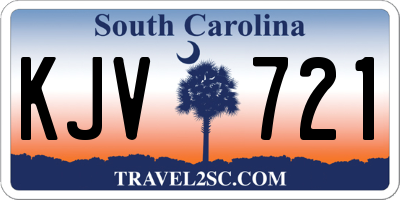 SC license plate KJV721