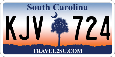 SC license plate KJV724