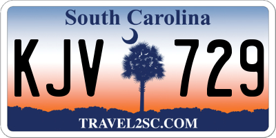 SC license plate KJV729