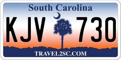 SC license plate KJV730