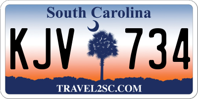 SC license plate KJV734