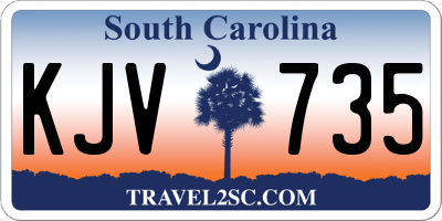 SC license plate KJV735