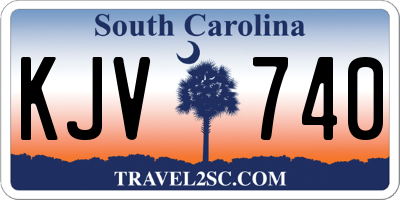 SC license plate KJV740