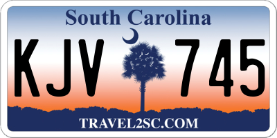 SC license plate KJV745