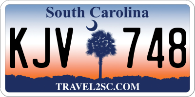 SC license plate KJV748